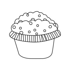 Isolated muffin with chocolate chips Vector illustration