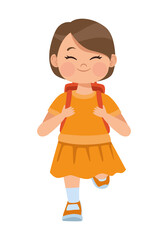 little girl walking
