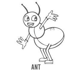 Coloring page for preschool children. Learn numbers for kindergartens and schools. Educational game. Vector illustration