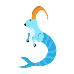 Isolated capricorn animal character zodiac sign Vector