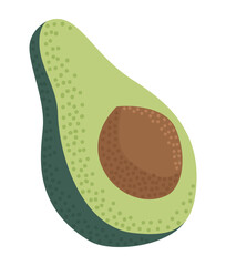 fresh avocado half fruit