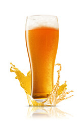 mug of beer with splashes