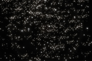 White dust particles, sparkle, shine lights, star.