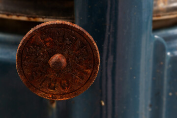 old rusty stove vintage metal