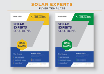 Solar Energy Flyer Templates, Solar Experts Solutions Flyer