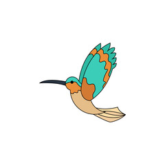 Isolated virgo bird animal character zodiac sign Vector
