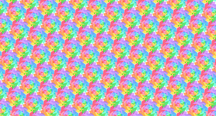 Repetitive abstract geometric rainbow pattern-9a3b