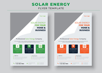 Solar Energy Flyer Templates, solar energy for your home & business flyer