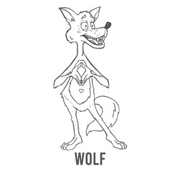 Coloring page for preschool children. Learn numbers for kindergartens and schools. Educational game. Vector illustration