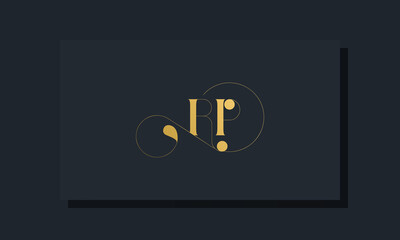 Minimal royal initial letters RP logo