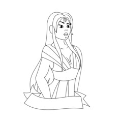 Isolated virgo female character zodiac sign Vector