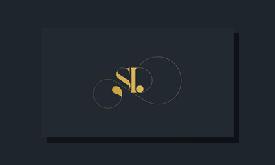 Minimal royal initial letters SD logo