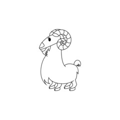 Isolated aries animal character zodiac sign Vector