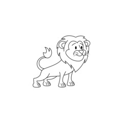 Isolated leo lion animal character zodiac sign Vector