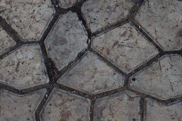 Gray paving slabs close-up. Abstract background