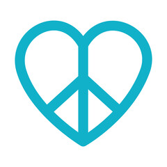 heart peace symbol