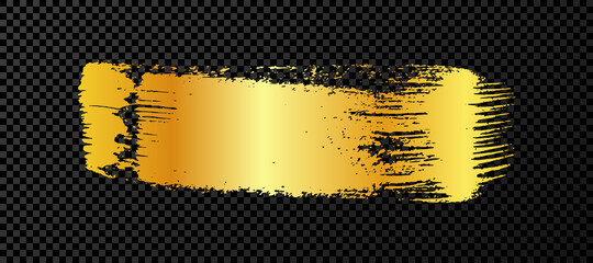 Gold grunge brush strokes