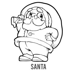 Coloring page for preschool children. Learn numbers for kindergartens and schools. Educational game. Vector illustration