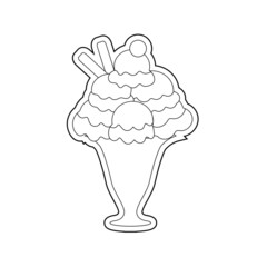 Isolated ice cream icon with lgbt colors Vector