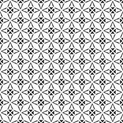 Black and white surface pattern texture. Bw ornamental graphic design. Mosaic ornaments. Pattern template. Vector illustration.