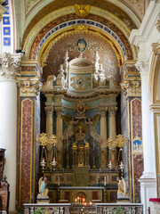 Fototapeta na wymiar Side altar of Chiesa di San Pietro, Modica