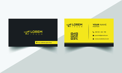 Yellow Business Card Template Design