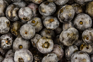 Background of the many blueberries. Healthy eating concept
