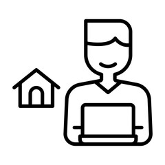 Work from home icon