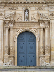 Obraz premium Doorway of Basilica San Sebastiano, Palazzolo Acreide