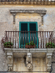 Baroque balcony, Palazzolo Acreide