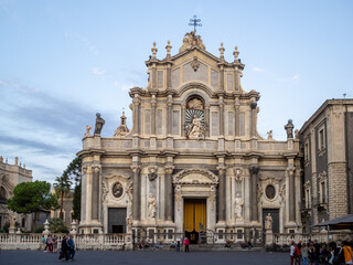 Fototapeta na wymiar Catania Cathedral in Piazza del Duomo