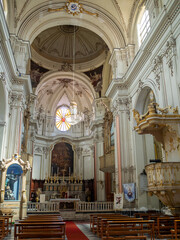 Fototapeta na wymiar Interior of the Chiesa di San Francesco d’Assisi all’Immacolata