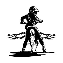 motocross bike illustration design vector