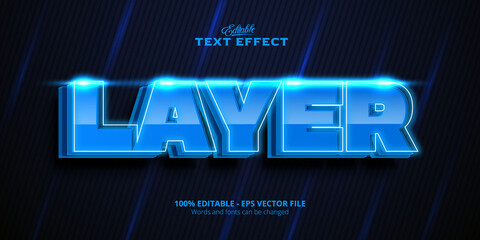 Editable text effect, Layer text