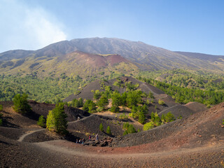 Mount Etna north slops landscape with side crater © Sérgio Nogueira
