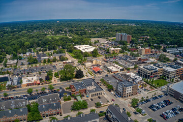Obraz premium Aerial View of Dearborn, Michigan in Summer