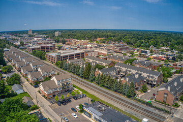 Fototapeta na wymiar Aerial View of Dearborn, Michigan in Summer