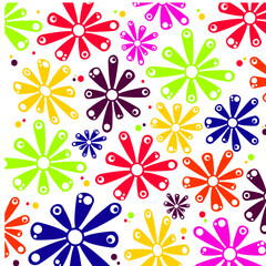 splash pattern abstract flowers