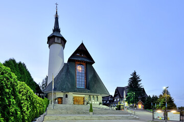 Kościół na Kalatówkach Jana Pawła II. Zakopane, Poland.