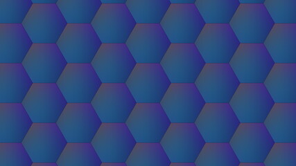 Geometric honeycomb with 3d render structure. Decorative hexagon in futuristic lines with simple ornaments. Polygonal mosaic with modern minimalist interior tracery