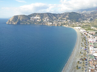 Obraz premium Paragliding above La Herradura, Spain 