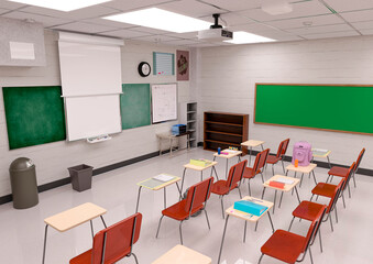 classroom scene background cool view