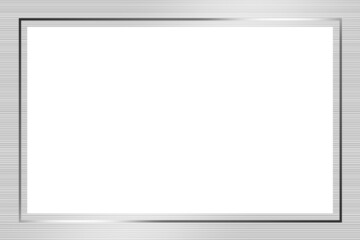 Obraz premium ヘアライン仕上げのメタルフレーム 長方形 シルバー