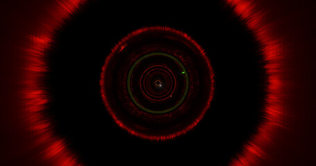 Render with a red noisy tunnel with highlights