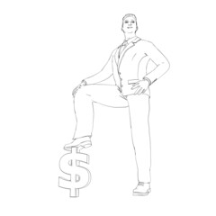 Geschäftsmann Dollar Symbol - P4