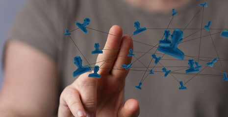 Abstract network of physical devices on the Internet using a network connection with statistics...