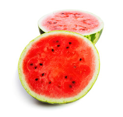 Two slices of watermelon