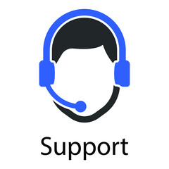 helpline, customer support icon design