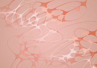 Abstract pink gold Women's Day fluid waves vector background.