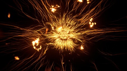 Burning Flare Nerves Line Effect Abstract Background